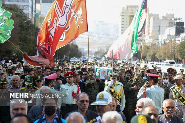 تشییع پیکر مرزبان شهید «سجاد صیامی» در مشهد