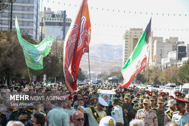 تشییع پیکر مرزبان شهید «سجاد صیامی» در مشهد