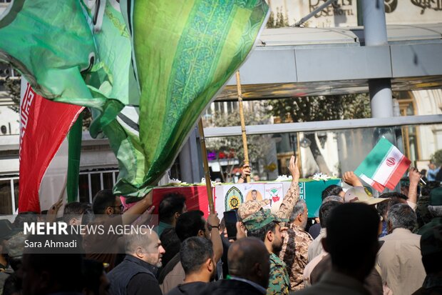 تشییع پیکر مرزبان شهید «سجاد صیامی» در مشهد