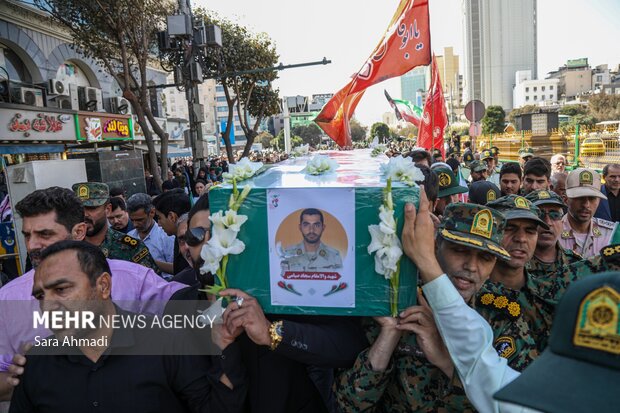 تشییع پیکر مرزبان شهید «سجاد صیامی» در مشهد