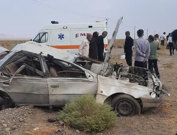 واژگونی خودروی حامل اتباع بیگانه در محور بم-کرمان ۱۱ مصدوم داشت
