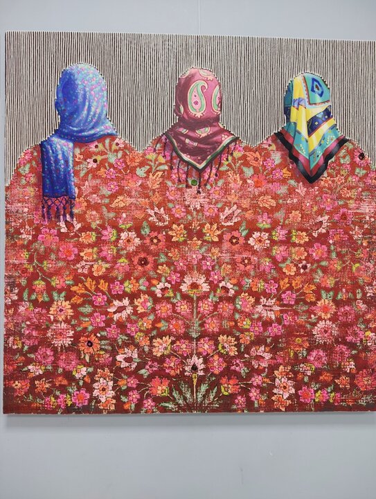 نمایشگاه «تار و پود»؛روایتِ زن،فرش و شاهنامه در بافت نقاشی معاصر ایران