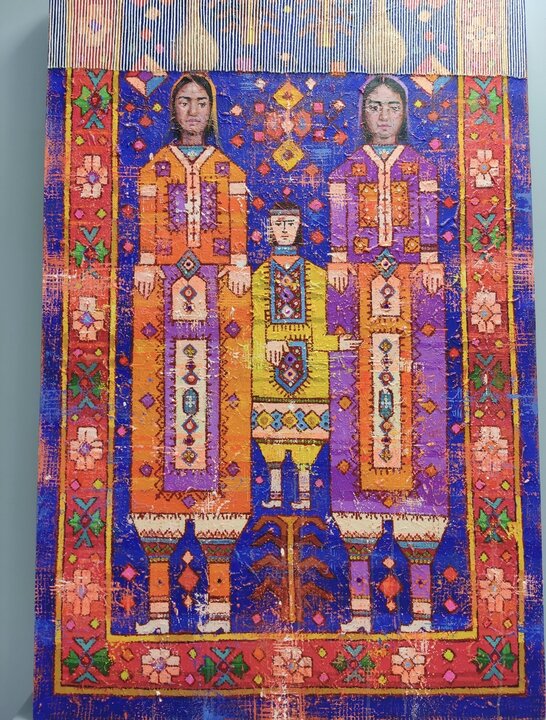 نمایشگاه «تار و پود»؛روایتِ زن،فرش و شاهنامه در بافت نقاشی معاصر ایران