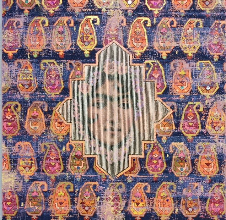 نمایشگاه «تار و پود»؛روایتِ زن،فرش و شاهنامه در بافت نقاشی معاصر ایران