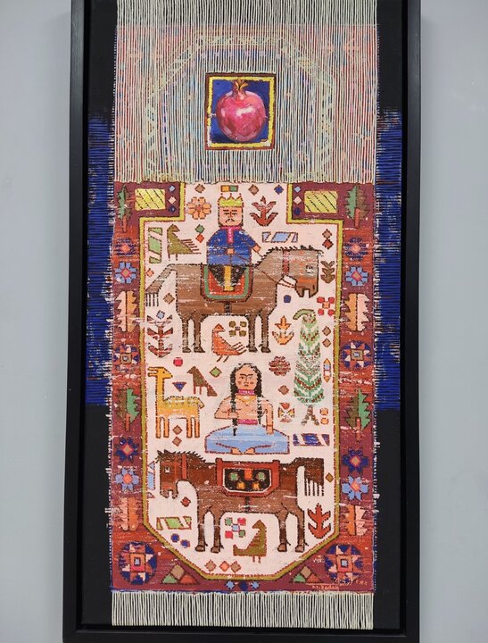 نمایشگاه «تار و پود»؛روایتِ زن،فرش و شاهنامه در بافت نقاشی معاصر ایران