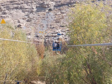 علی پور: اولین پل تلفریک دو کابلی در خراسان رضوی به بهره برداری رسید