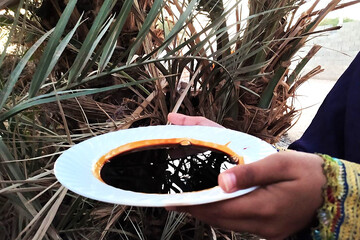 تولید شیره خرما به روش سنتی؛ هنر فراموش‌ نشدنی زنان دلگانی