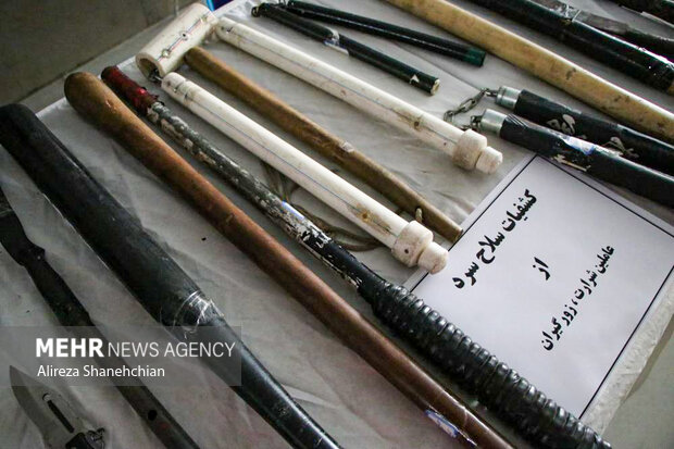 نمایشگاه دستاوردهای انتظامی گیلان در برخورد با اراذل و اوباش