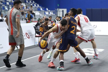 دومین پیروزی تیم ملی بسکتبال سه نفره پسران ایران