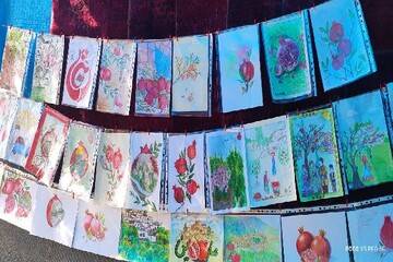 گردآوری ۳۵۰۰ اثر نقاشی دانش آموزان گچسارانی در جشنواره انار