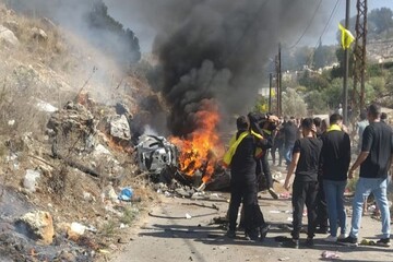 شهادت یک لبنانی در حمله پهپادی رژیم صهیونیستی به جنوب لبنان+فیلم