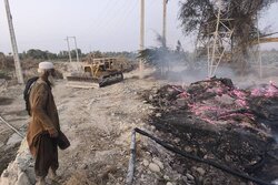 آتش سوزی عمدی لوله خط انتقال آب شیرگواز دشتیاری