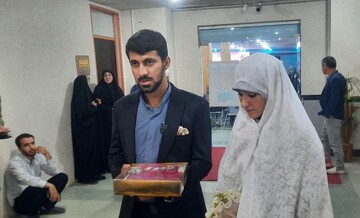 حضور عروس و داماد کامیارانی در مسابقات ملی قرآن کریم