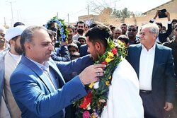 استقبال گرم مردم زهک از عضو تیم ملی کبدی ایران