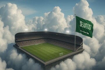 عجیب و باورنکردنی؛ عربستان در ارتفاع ۳۵۰ متری ورزشگاه می‌سازد! + فیلم