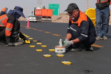 اجرای بیش از ۶۰۰ کیلومتر خط کشی در محورهای شهرستان سنندج