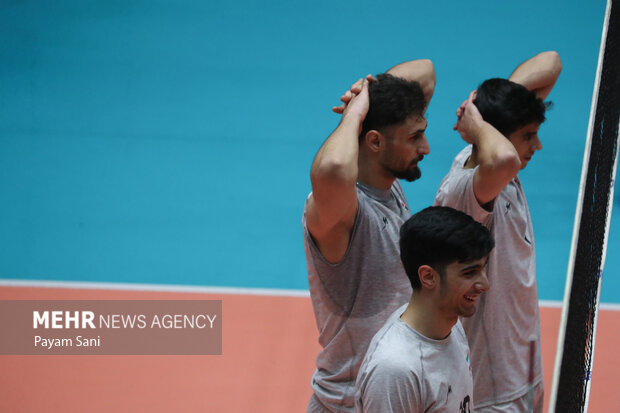 آخرین تمرین مردان والیبال ایران پیش از اعزام به ریاض