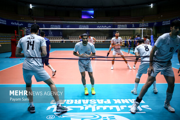 آخرین تمرین مردان والیبال ایران پیش از اعزام به ریاض