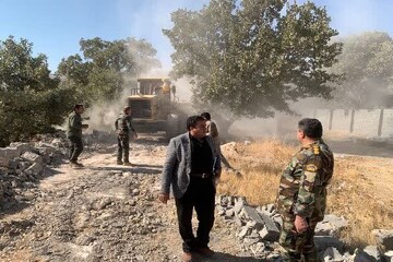 رفع تصرف ۲۷۰۰ متر مربع از اراضی ملی پلاک مزدک بویراحمد