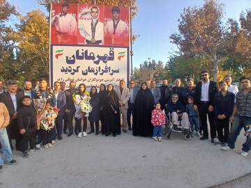 آیین استقبال از قهرمانان بازی‌های آسیایی در بجنورد برگزار شد