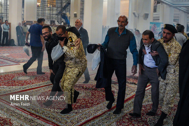 مانور امداد و نجات در حرم شاهچراغ(ع)