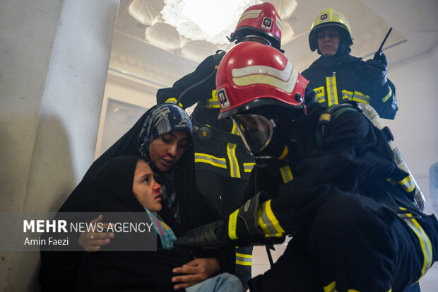 مانور امداد و نجات در حرم شاهچراغ(ع)