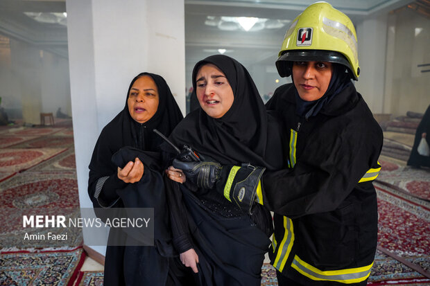 مانور امداد و نجات در حرم شاهچراغ(ع)