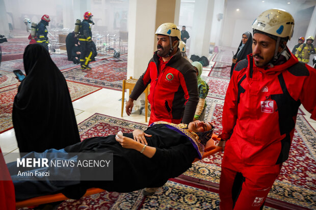 مانور امداد و نجات در حرم شاهچراغ(ع)