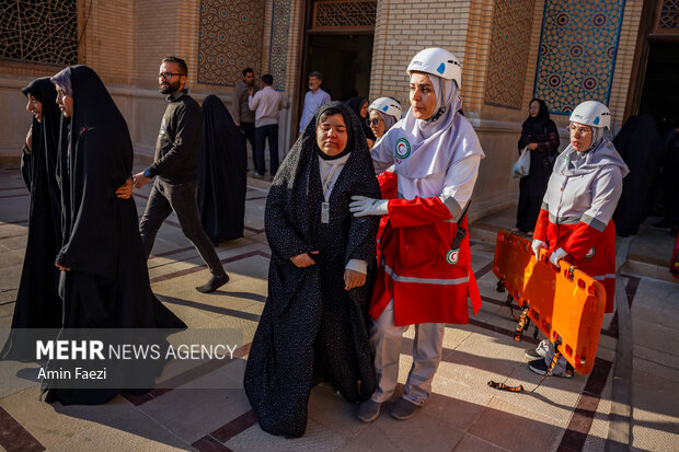 مانور امداد و نجات در حرم شاهچراغ(ع)