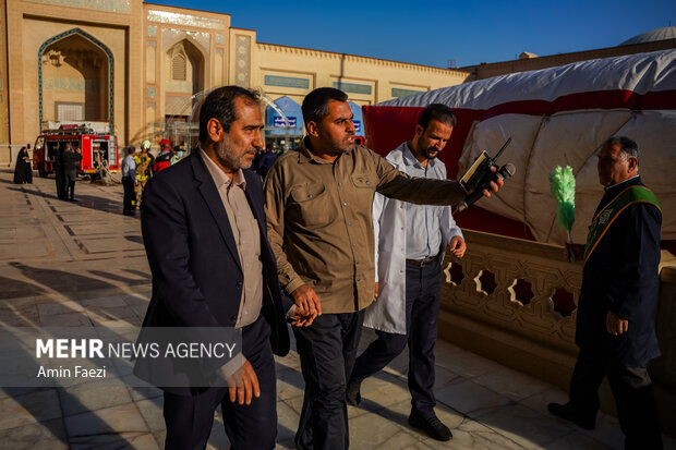 مانور امداد و نجات در حرم شاهچراغ(ع)