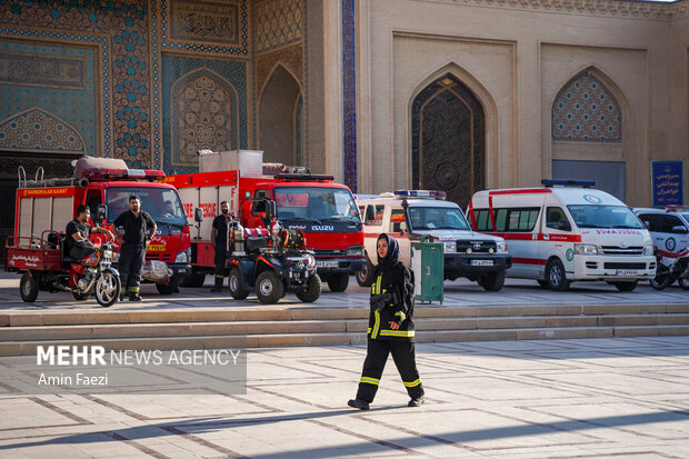مانور امداد و نجات در حرم شاهچراغ(ع)
