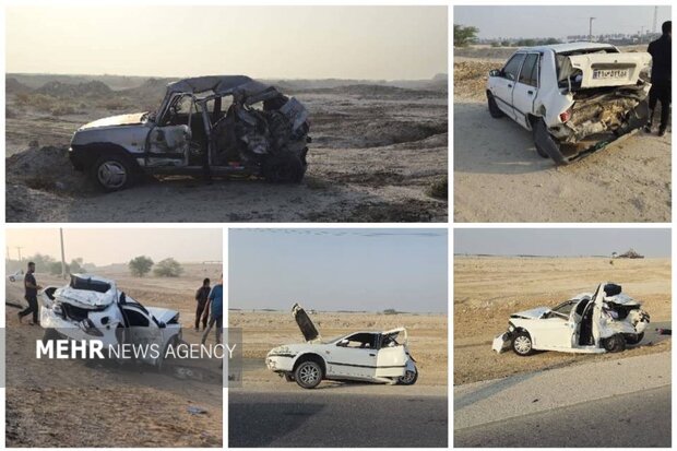 تصادف زنجیرهای در محور کاکی - خورموج ۷ مصدوم داشت تصادف زنجیرهای در محور کاکی - خورموج ۷ مصدوم داشت