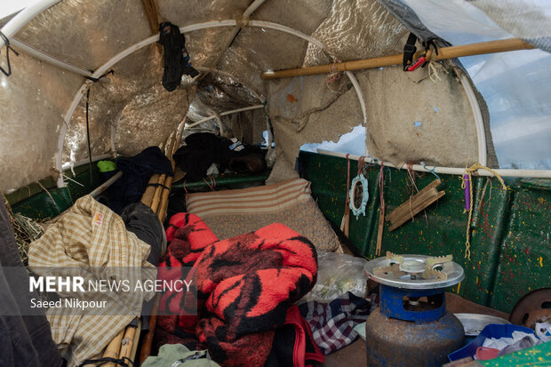 علی تنها با لوازم زندگی مختصری همچون چند دست لباس، یک چراغ، پتو و یک پیک نیک برای پخت غذا و گرم نگه داشتن خود، روز و شب را در قایق خود سپری میکند.