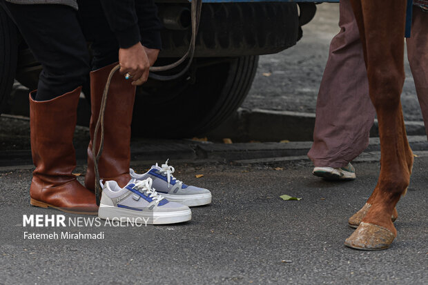 رژه سربازان هخامنشی در خیابان انقلاب تهران