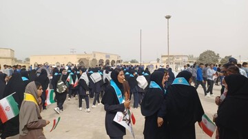 حضور پرشور مردم سیریک در راهپیمایی یوم‌الله ۱۳ آبان