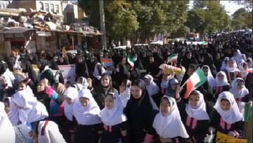 راهپیمایی ۱۳ آبان در شهرستان چگنی