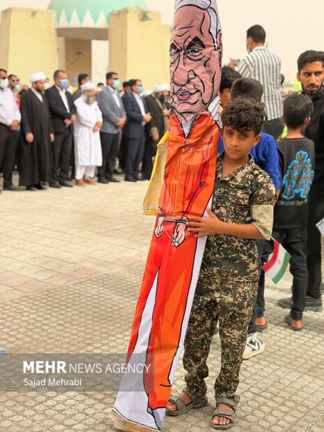 راهپیمایی ۱۳ آبان در بندر جاسک برگزار شد