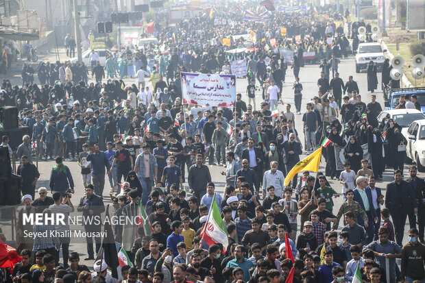 راهپیمایی ۱۳ آبان در اهواز
