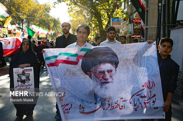 راهپیمایی یوم الله ۱۳ آبان در گرگان