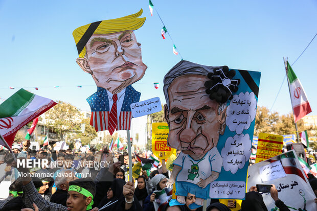 راهپیمایی ۱۳آبان در قزوین