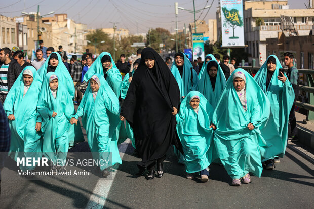راهپیمایی ۱۳آبان در قزوین
