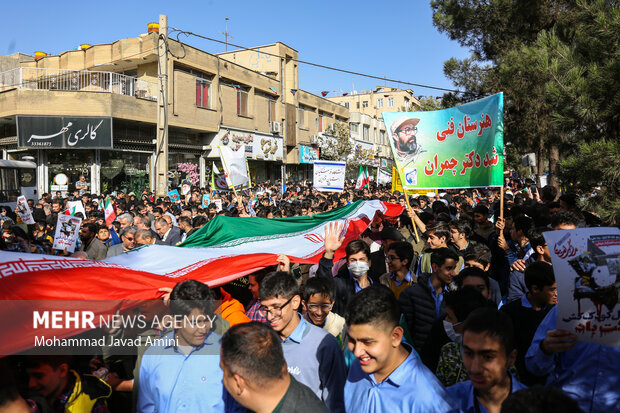 راهپیمایی ۱۳آبان در قزوین