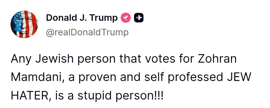 اهانت ترامپ به یهودیان طرفدار «ممدانی» در انتخابات نیویورک