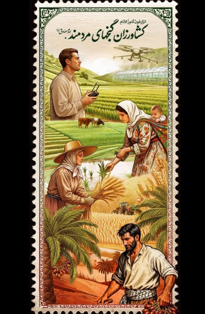 دیوارنگاره میدان جهاد به اهمیت کشاورزی پرداخت