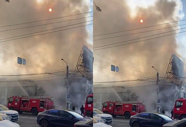 Ermenistan'ın başkenti Erivan'da korkunç yangın!