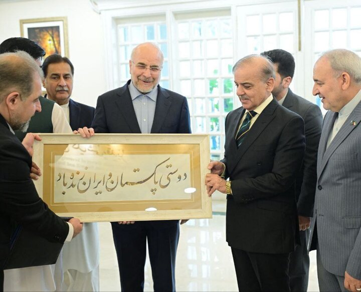 Iran parliament speaker meets with Pakistan PM in Islamabad