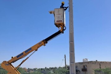 شبکه برق روستای «درگیر» بندرعباس نوسازی شد