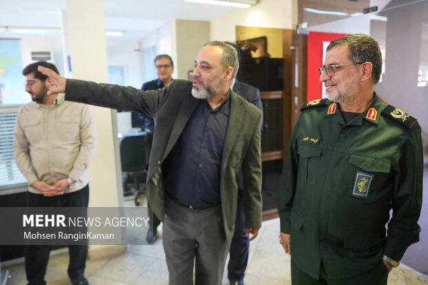 حضور سخنگو سپاه پاسداران انقلاب اسلامی در گروه رسانه‌ای مهر