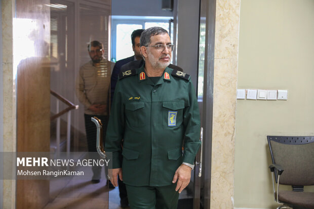 حضور سخنگو سپاه پاسداران انقلاب اسلامی در گروه رسانه‌ای مهر