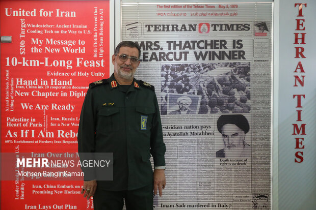 حضور سخنگو سپاه پاسداران انقلاب اسلامی در گروه رسانه‌ای مهر